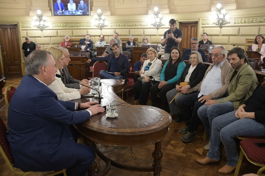El Senado brindó un cálido homenaje al periodista César Royo. Foto: Guillermo Di Salvatore