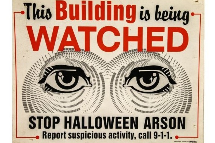 Un afiche real pidiendo el cese de los incendios intencionales.