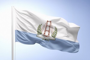 Así es el diseño de la flamante bandera de la capital provincial. Crédito: Archivo