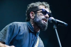 Pino en el show de cierre de la gira de “El día fuera del tiempo”: fue en el Bioceres Arena de Rosario, el pasado 18 de octubre. Foto: Gentileza Diego de Bruno