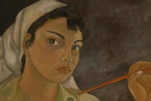 Fragmento de “Autorretrato escolar” de 1948. Foto: Cortesía de Kurimanzutto