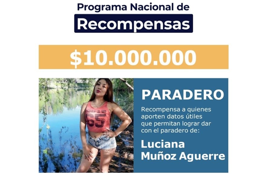 Recompensa por parte del Ministerio de Seguridad