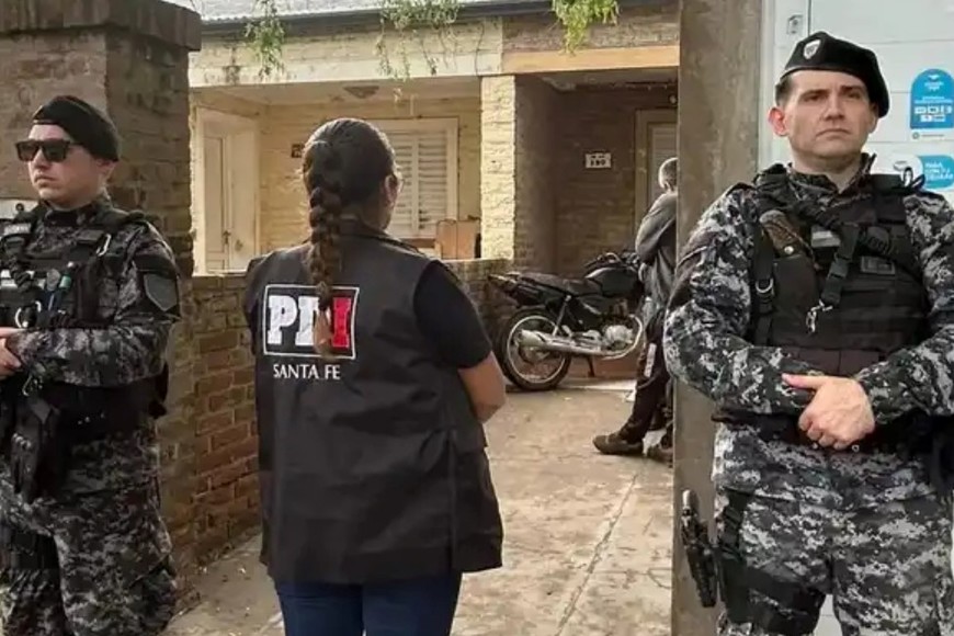 Uno de los allanamientos que se llevó adelante.