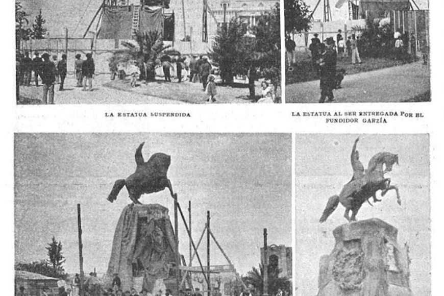 Inauguración del Monumento al General San Martín en 1902. Imágenes de la época.