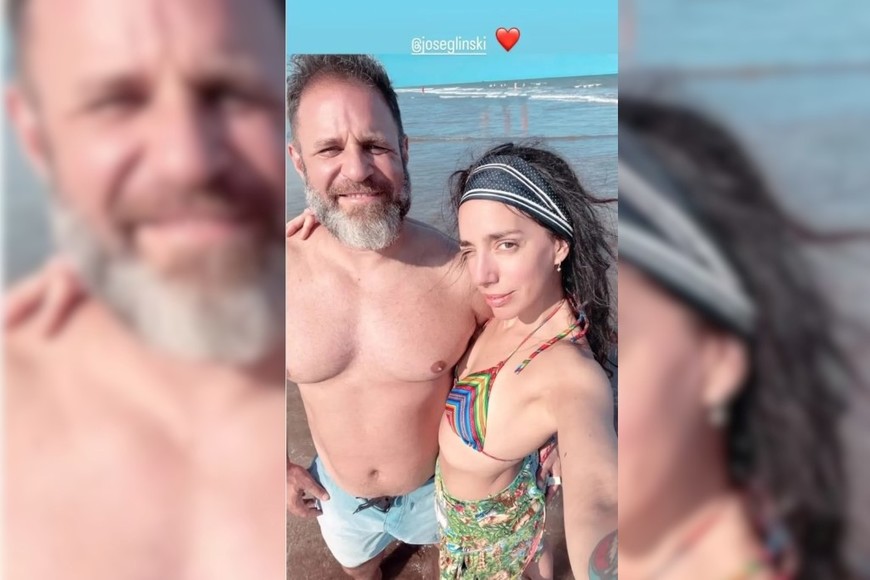 Tamara Pettinato viajó junto a su pareja, José Glinski.