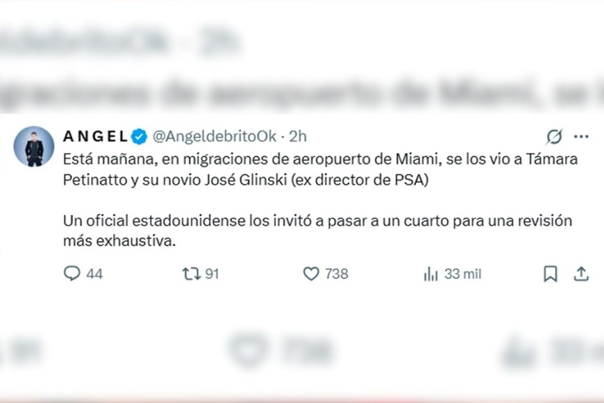 La noticia fue dada a conocer por De Brito en redes sociales.