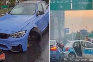 General Paz: un BMW colisionó a dos autos y causó caos en Saavedra