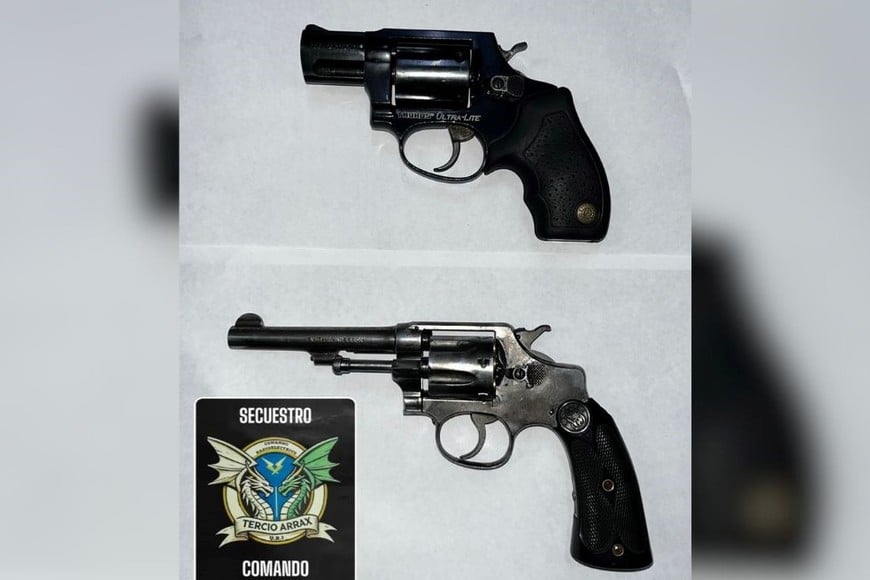 Algunos de los revólveres incautados. Foto: El Litoral