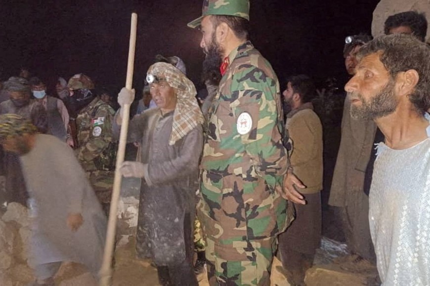 Rescuers work following an earthquake at an unidentified location in Afghanistan, in this handout image released on November 3, 2025. Afghanistan Ministry of Defence (MOD)/Handout via REUTERS  THIS IMAGE HAS BEEN SUPPLIED BY A THIRD PARTY.

VERIFICATION: Reuters was not able to independently verify the location and date of the images. But the U.S. Geological Survey confirmed the quake near Mazar-e Sharif, Afghanistan early on Monday.