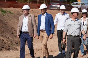 El mandatario provincial y sus ministros con agenda en Rosario. 