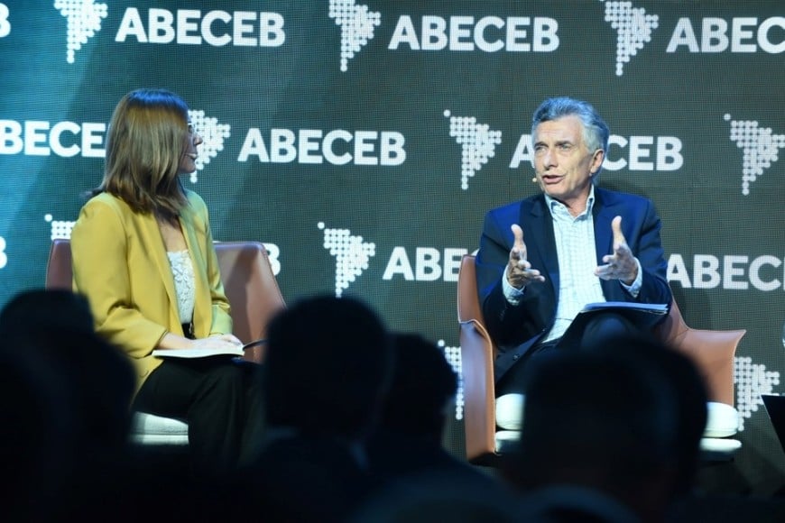 Mauricio Macri en el Foro ABECEB. Foto: Gentileza