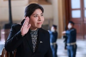 Betssy Chávez, en noviembre de 2022, en Perú.