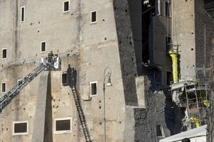 La Torre del Conde estaba en proceso de restauración cuando ocurrió el colapso. Foto: Xinhua