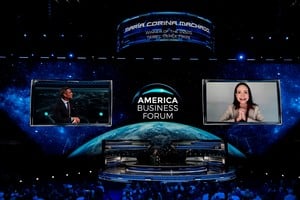 María Corina Machado llamó desde Miami a mantener la lucha por la libertad en Venezuela. Credito: REUTERS/Marco Bello