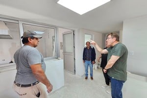 En estos días, Borla recorrió las nuevas obras del SAMCo San Justo.