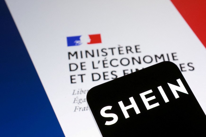 Shein logo and French Finance Ministry logo in this illustration taken, November 5, 2025. REUTERS/Dado Ruvic/Illustration