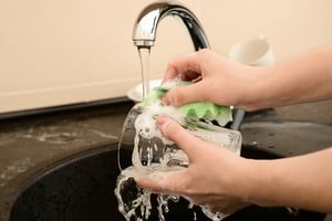 La esponja deteriorada puede acumular bacterias y transferir malos olores a los vasos.