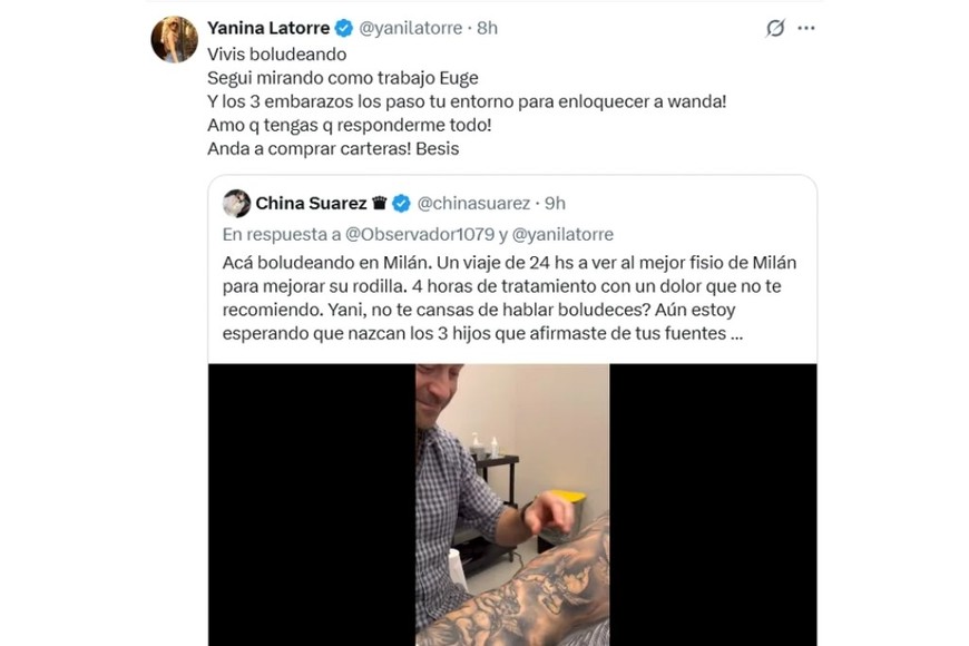 La picante respuesta de Yanina Latorre.