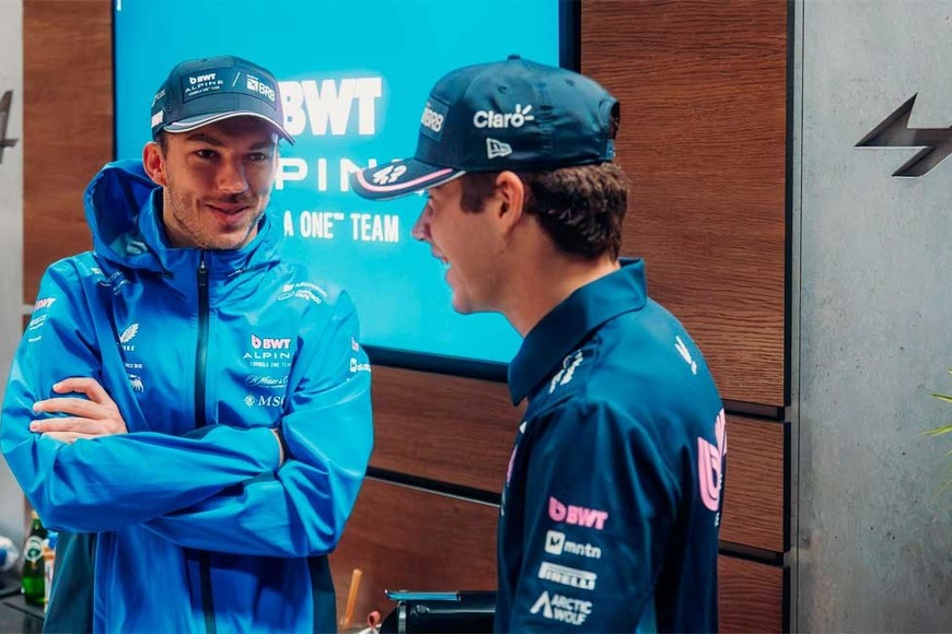 Colapinto destacó el vinculo con su compañero de escudería, Gasly.