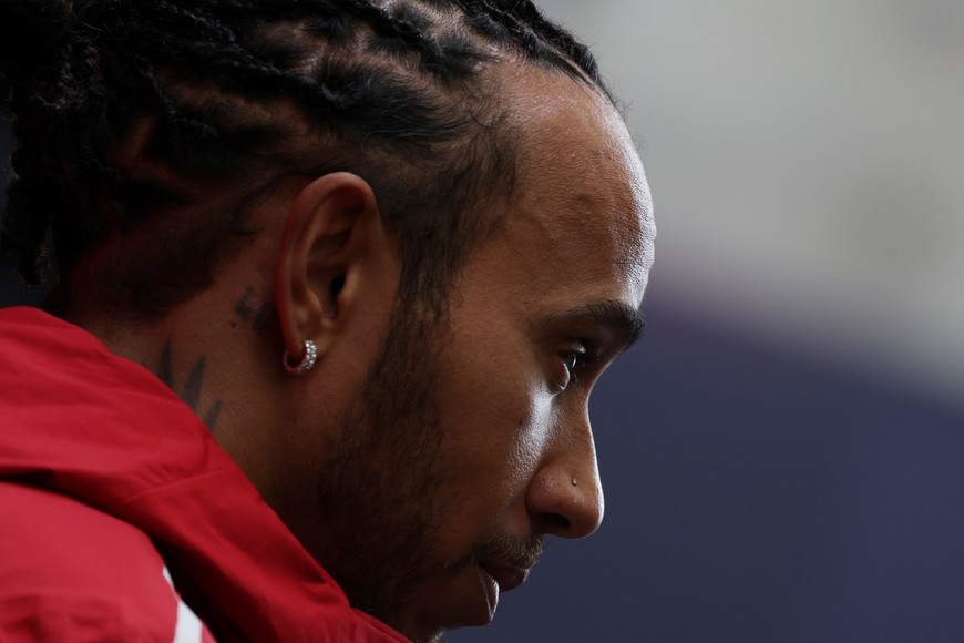 Formula One F1 - Sao Paulo Grand Prix - Autodromo Jose Carlos Pace, Sao Paulo, Brazil - November 6, 2025
Ferrari's Lewis Hamilton during the press conference REUTERS/Ricardo Moraes