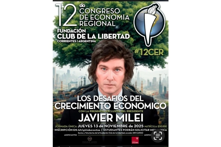 El anuncio de la llegada de Milei.