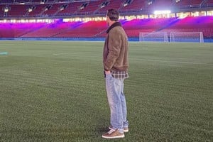 Messi en su regreso al estadio del Barcelona.