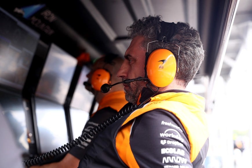 Formula One F1 - Sao Paulo Grand Prix - Autodromo Jose Carlos Pace, Sao Paulo, Brazil - November 9, 2025
McLaren team principal Andrea Stella during the race REUTERS/Jean Carniel/Pool