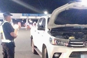 La camioneta tenía sus guarismos adulterados. Foto: Gentileza