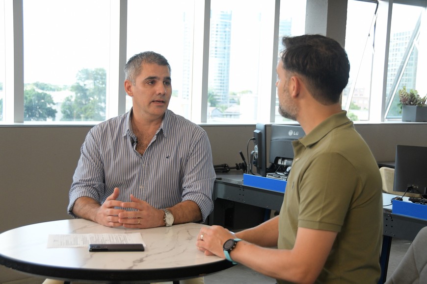 Matías Treppo este martes en El Litoral. Crédito: Guillermo Di Salvatore