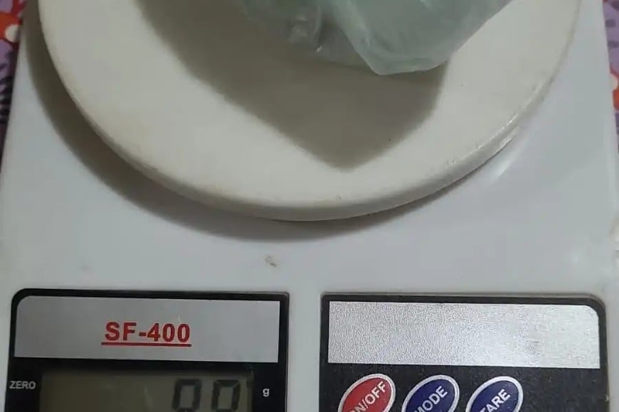 Parte de la droga incautada en el allanamiento.