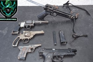 El armamento que fue secuestrado. Foto: Gentileza