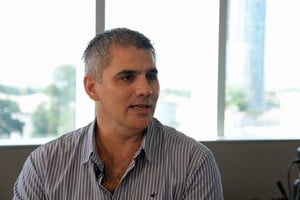 Matías Treppo este martes en El Litoral. Crédito: Guillermo Di Salvatore