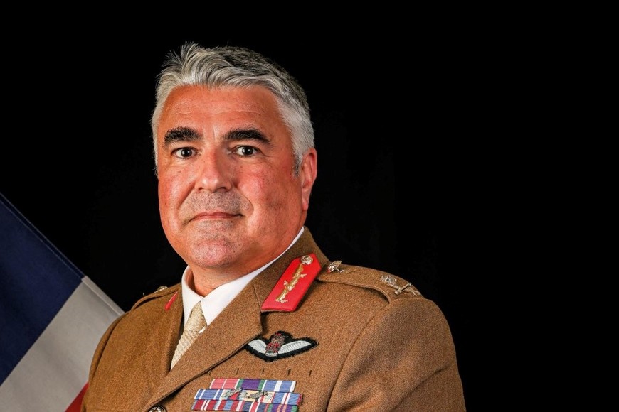 El general de división Paul Tedman, comandante del Comando Espacial del Reino Unido.