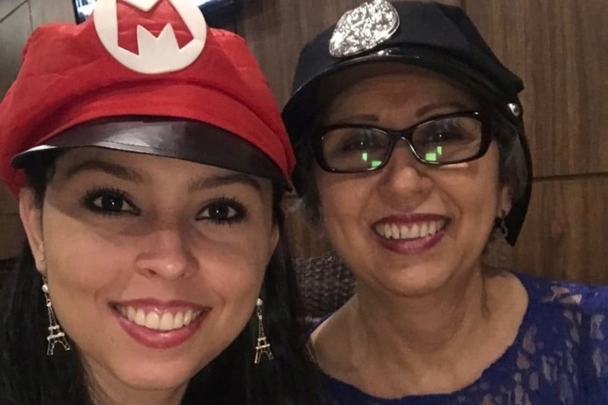 Carolina, su hija, junto a María Vilma en una de las últimas fotos tomadas en Buenos Aires.