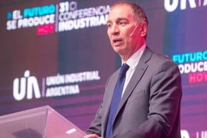 El flamante ministro del Interior habló ante empresarios. Foto: Jaime Olivos/ Infobae