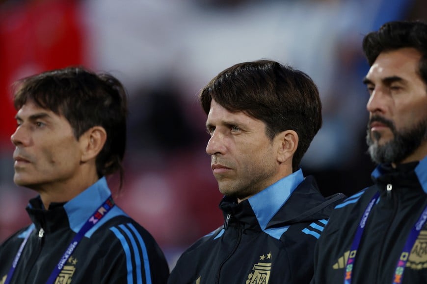 Soccer Football - FIFA U-20 World Cup - Final - Argentina v Morocco - Estadio Nacional Julio Martinez Pradanos, Santiago, Chile - October 19, 2025
Argentina coach Diego Placente before the match REUTERS/Pablo Sanhueza