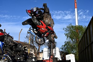 Serán casi 260 las motos que se reducirán a chatarra. Crédito: Flavio Raina