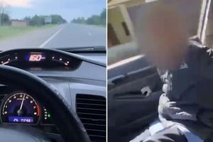 El conductor de la ciudad tucumana de Bella Vista publicó en sus redes sociales videos.