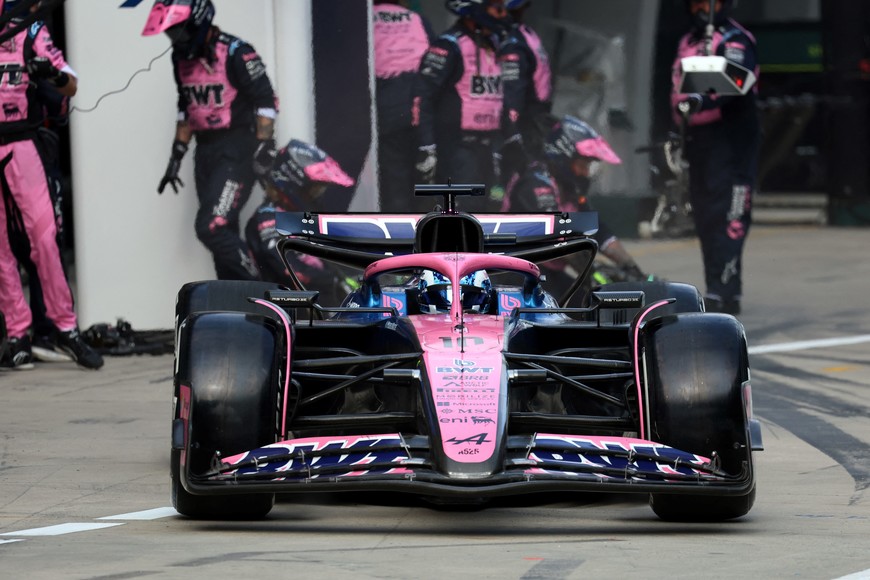 Formula One F1 - Chinese Grand Prix - Shanghai International Circuit, Shanghai, China - March 23, 2025
Alpine's Pierre Gasly in the pit lane during the race Pool via REUTERS/Alex Plavevski