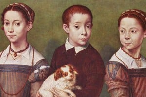 Fragmento de "Tres niños con perros" de 1590. Foto: Colección privada