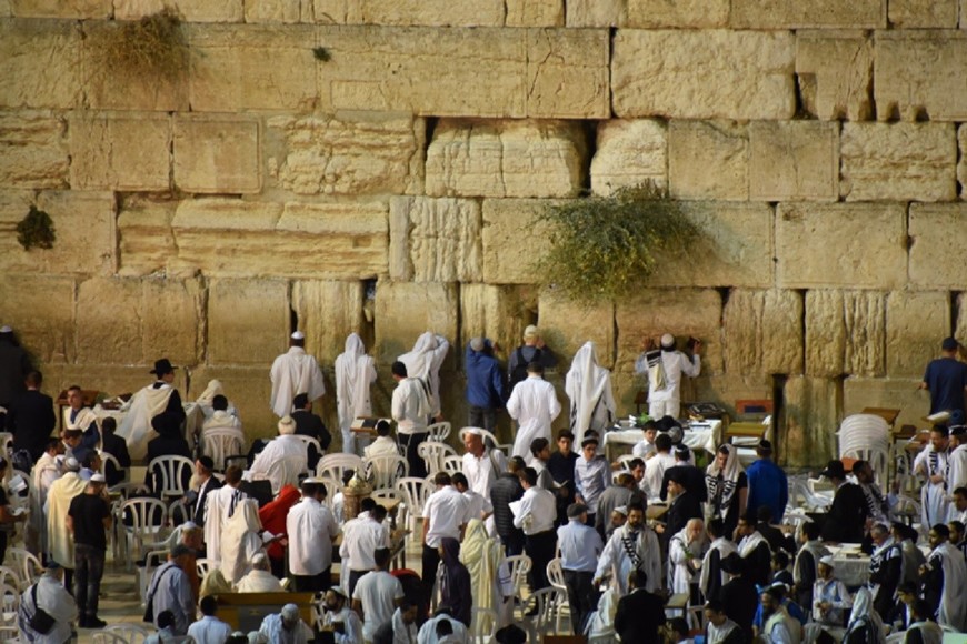 Muro de los Lamentos (o de las Lamentaciones), en Jerusalén.