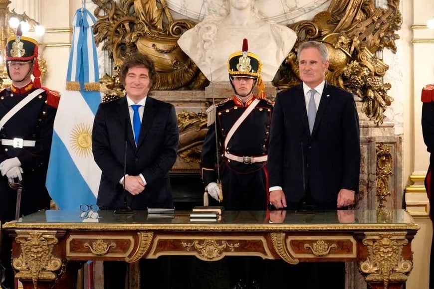 Quirno al momento de jurar.