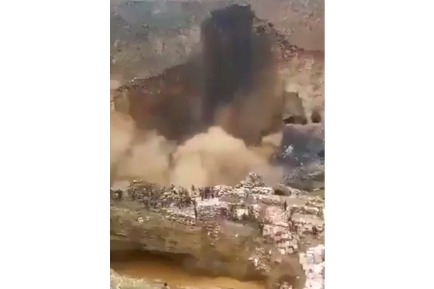 Momento en el que se produce el derrumbe