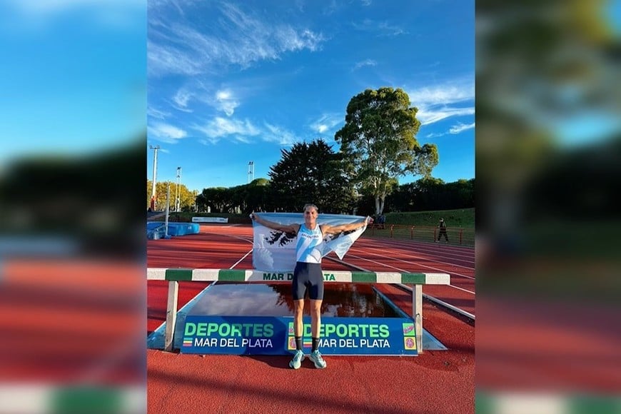 El santafesino, integrante del seleccionado nacional de atletismo.