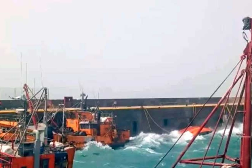 Las embarcaciones no resistieron el embate del temporal.