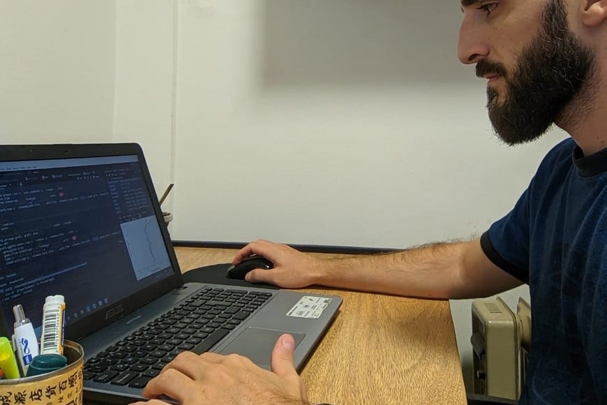 Vazquez en su laboratorio. Gentileza.