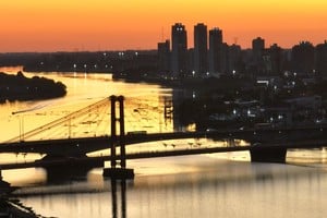 La ciudad de Santa Fe desde el drone de El Litoral. Crédito: Fernando Nicola