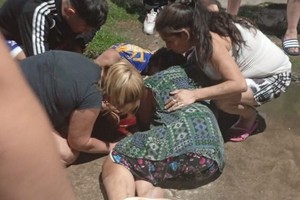 Menor atropellado por un patrullero en barrio Santa Rosa de Lima. Foto: Gentileza