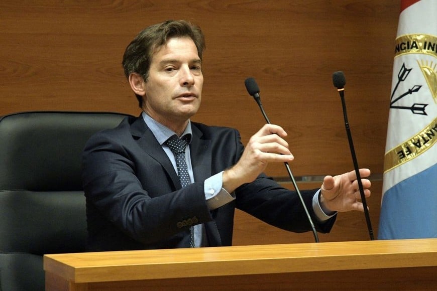 El magistrado que presidió el juicio oral por el crimen de Erminda Dominga Favot, el doctor Lisandro Aguirre. Foto: Guillermo Di Salvatore