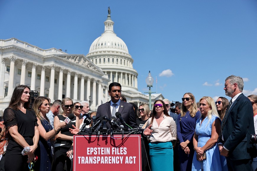 U.S. Representative Ro Khanna (D-CA) speaks during a press conference to discuss the Epstein Files Transparency bill, directing the release of the remaining files related to the investigations into Jeffrey Epstein and Ghislaine Maxwell, on Capitol Hill in Washington, D.C., U.S., September 3, 2025. REUTERS/Jonathan Ernst